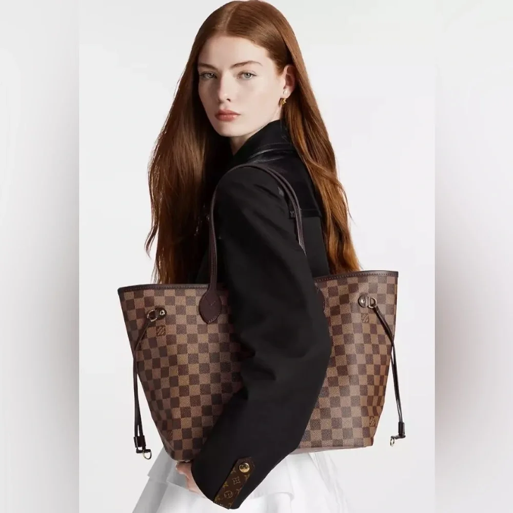 Louis Vuitton LV Damier Ebene N40599 Neverfull MM In GREAT Condition Cherry Red - Picture 8 of 16
